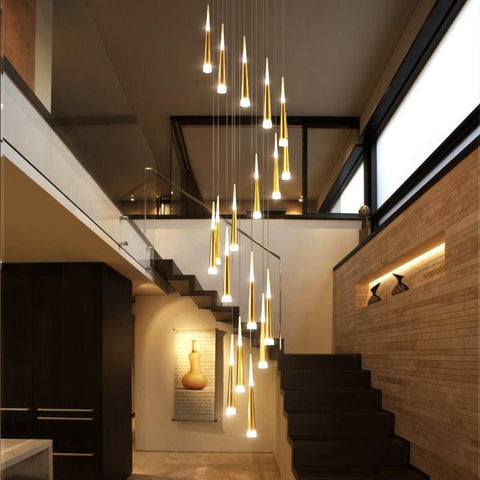 LED Rain Staircase Chandelier LED Rain Staircase Chandelier