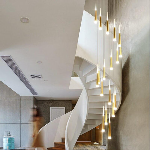 LED Rain Staircase Chandelier LED Rain Staircase Chandelier