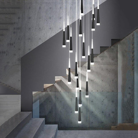 LED Rain Staircase Chandelier LED Rain Staircase Chandelier