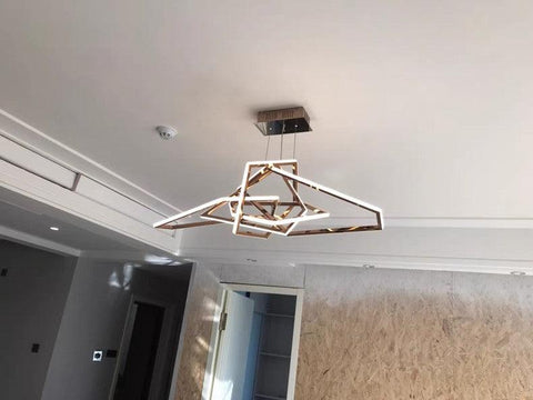 Stainless Steel Geometric Chandelier Stainless Steel Geometric Chandelier