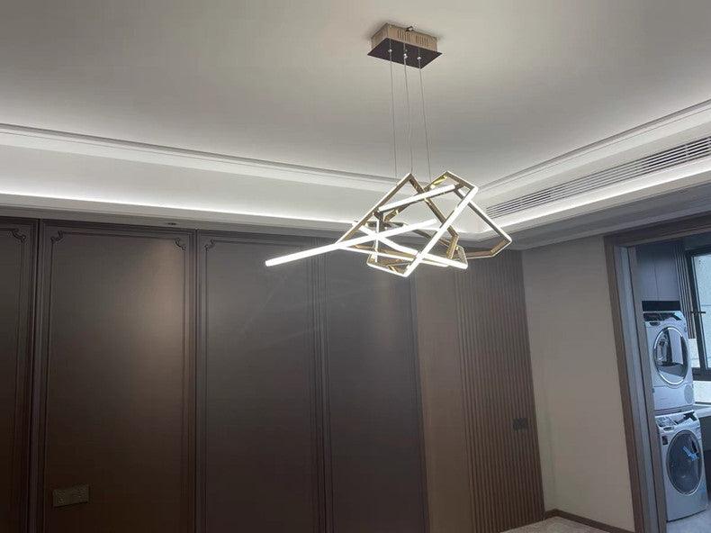 Stainless Steel Geometric Chandelier