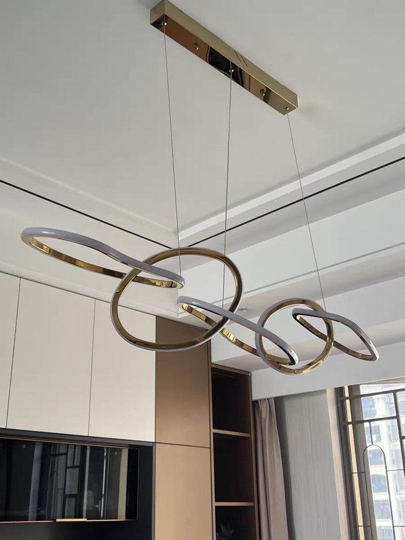 Stainless Steel Geometric Chandelier