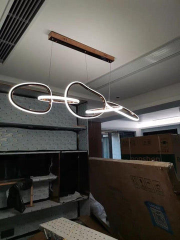 Stainless Steel Geometric Chandelier Stainless Steel Geometric Chandelier