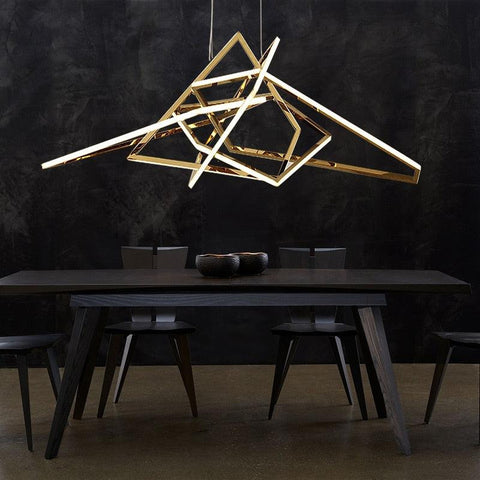 Stainless Steel Geometric Chandelier Stainless Steel Geometric Chandelier