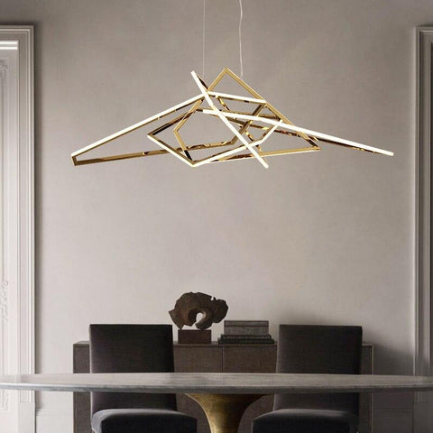 Stainless Steel Geometric Chandelier Stainless Steel Geometric Chandelier
