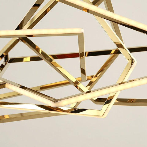 Stainless Steel Geometric Chandelier Stainless Steel Geometric Chandelier