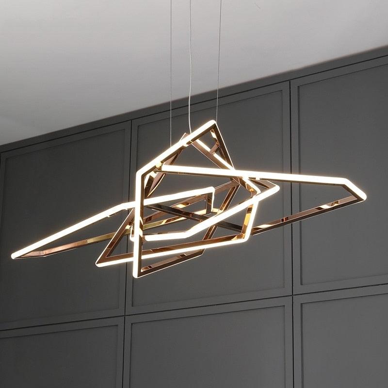 Stainless Steel Geometric Chandelier