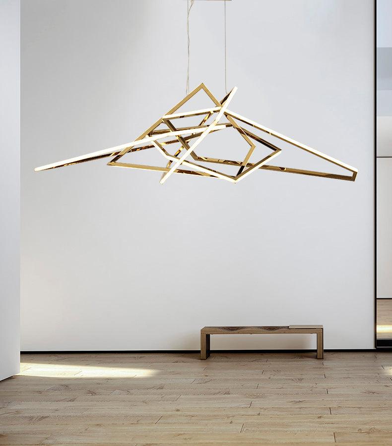 Stainless Steel Geometric Chandelier