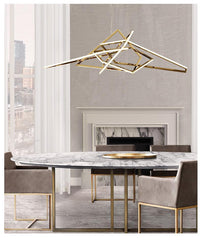 Stainless Steel Geometric Chandelier