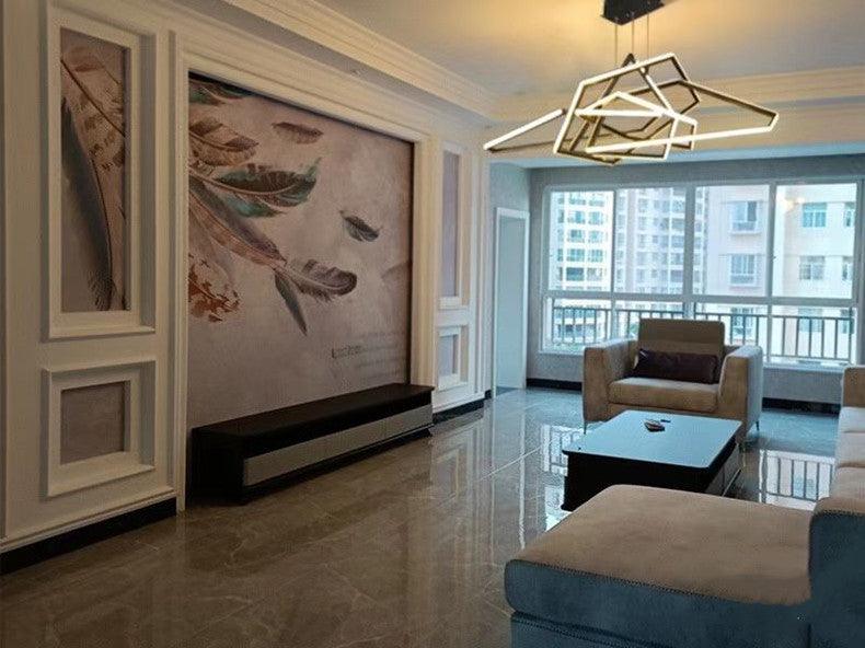 Stainless Steel Geometric Chandelier