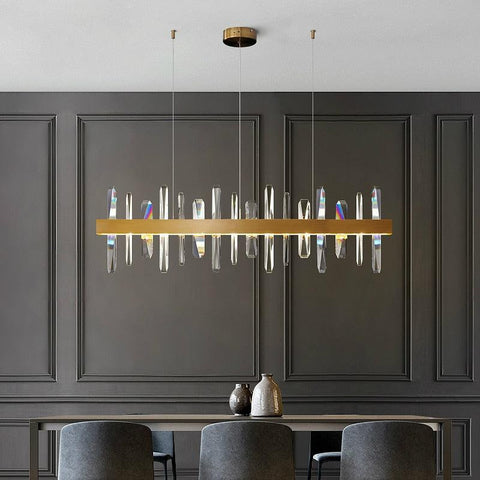 Linear Crystal Pendant Lamps Linear Crystal Pendant Lamps