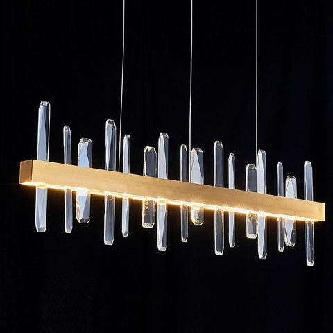 Linear Crystal Pendant Lamps Linear Crystal Pendant Lamps