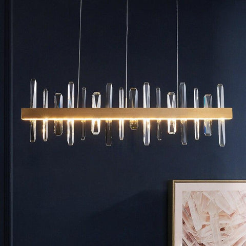Linear Crystal Pendant Lamps Linear Crystal Pendant Lamps
