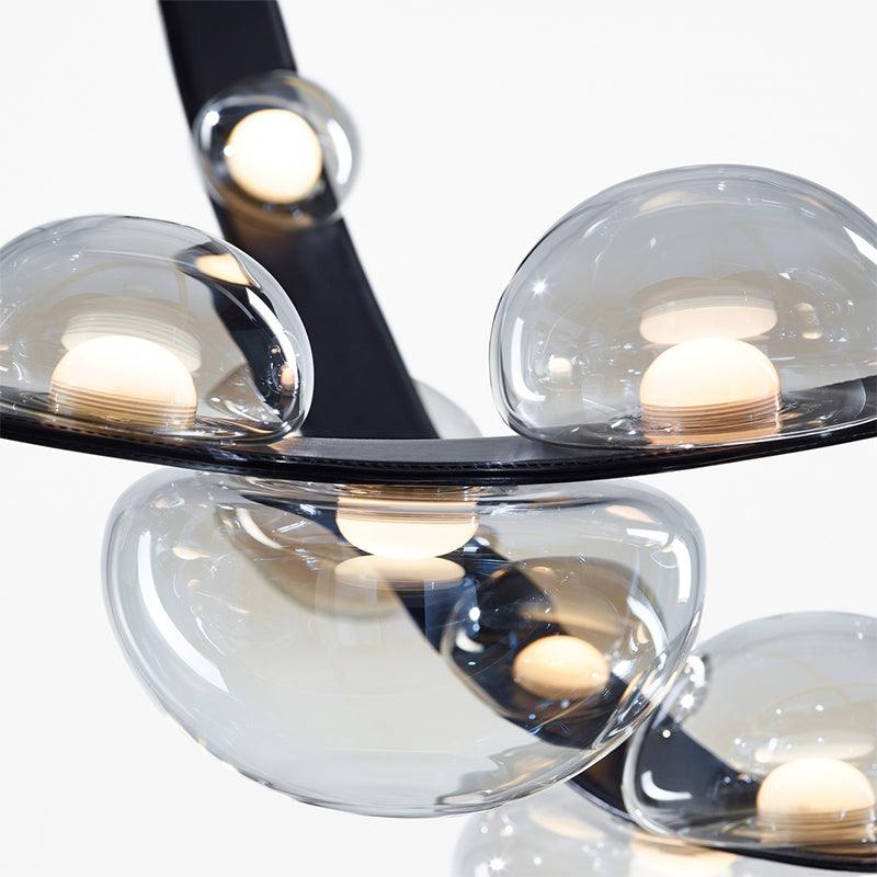 Loft Gray Glass LED Chandelier - Galastellar Loft Gray Glass LED Chandelier - Galastellar