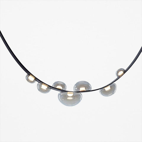 Loft Gray Glass LED Chandelier - Galastellar Loft Gray Glass LED Chandelier - Galastellar