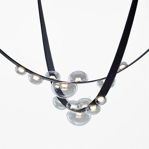 Loft Gray Glass LED Chandelier - Galastellar Loft Gray Glass LED Chandelier - Galastellar