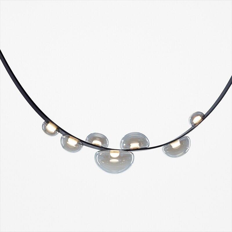 Loft Gray Glass LED Chandelier - Galastellar Loft Gray Glass LED Chandelier - Galastellar