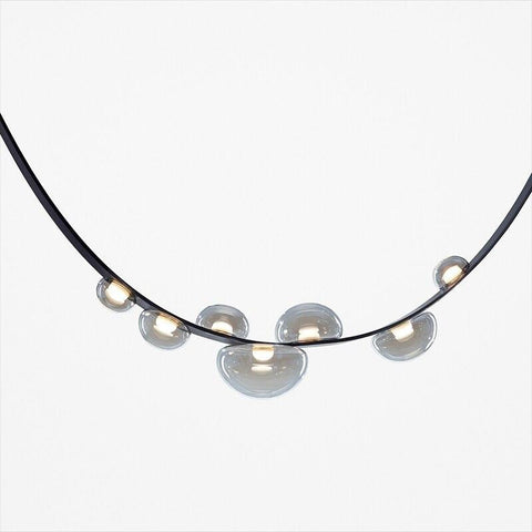 Loft Gray Glass LED Chandelier - Galastellar Loft Gray Glass LED Chandelier - Galastellar