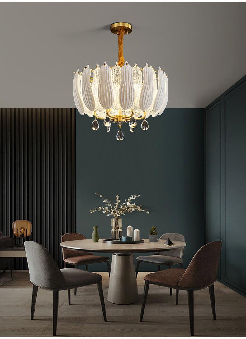 Lotus Copper Chandelier