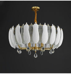 Lotus Copper Chandelier