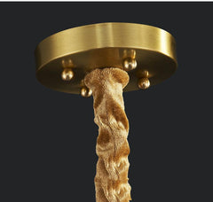 Lotus Copper Chandelier