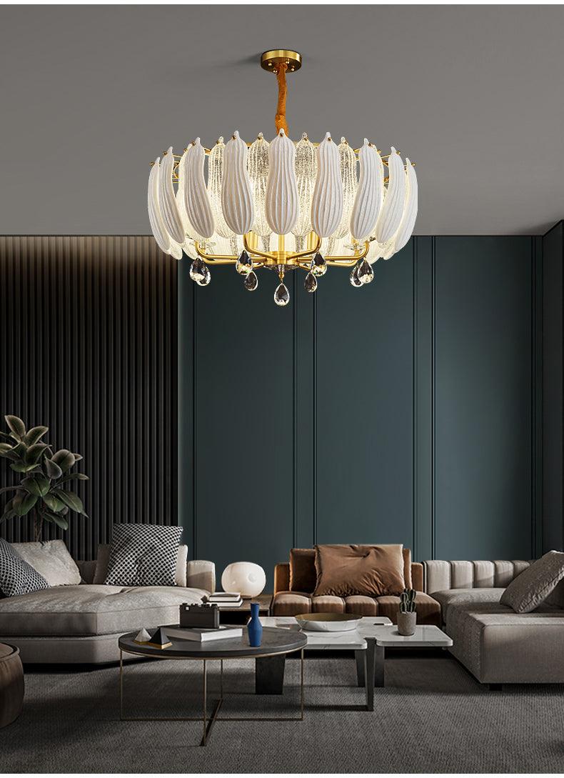 Lotus Copper Chandelier