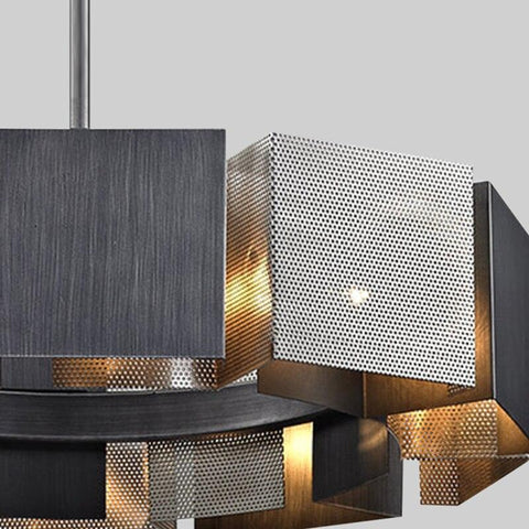 Luxury Black Metal Round LED Chandelier - Galastellar Luxury Black Metal Round LED Chandelier - Galastellar