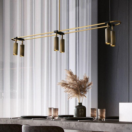 Luxury Brass LED Retro Chandelier - Galastellar
