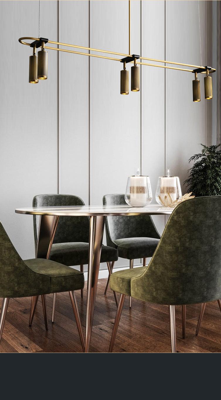 Luxury Brass LED Retro Chandelier - Galastellar