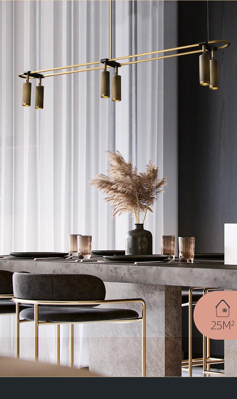 Luxury Brass LED Retro Chandelier - Galastellar