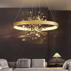 Luxury Copper Circle Ceiling Chandelier - Galastellar