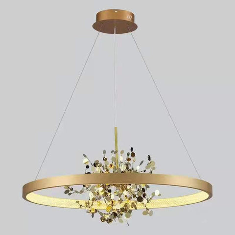 Luxury Copper Circle Ceiling Chandelier - Galastellar Luxury Copper Circle Ceiling Chandelier - Galastellar
