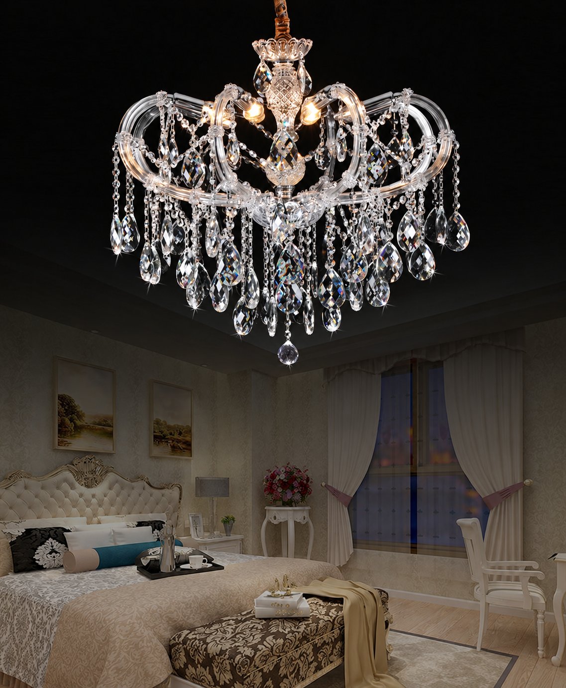 Luxury Crystal Candle Chandelier - Galastellar