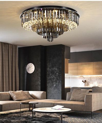 Luxury Crystal Round Ceiling Lights - Galastellar Luxury Crystal Round Ceiling Lights - Galastellar