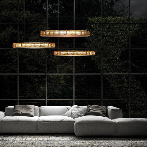 Luxury Round Ring Crystal Chandelier - Galastellar Luxury Round Ring Crystal Chandelier - Galastellar