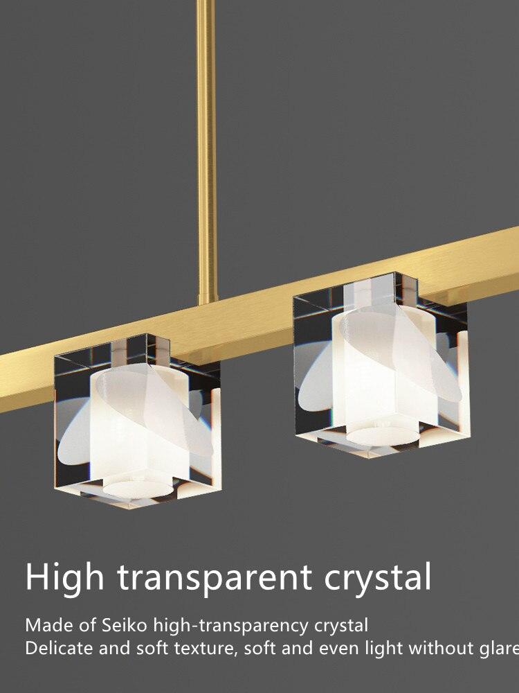 Modern Brass Dining room LED Pendant Lamps - Galastellar