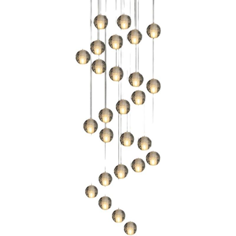 Modern Crystal Ball Stairs Chandelier - Galastellar