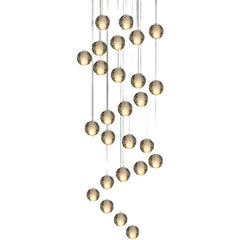 Modern Crystal Ball Stairs Chandelier - Galastellar