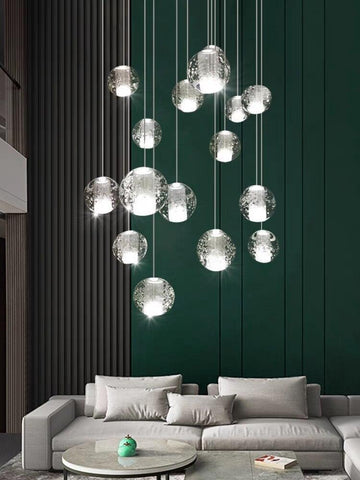 Modern Crystal Ball Stairs Chandelier - Galastellar Modern Crystal Ball Stairs Chandelier - Galastellar