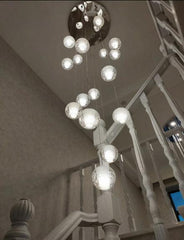 Modern Crystal Ball Stairs Chandelier - Galastellar