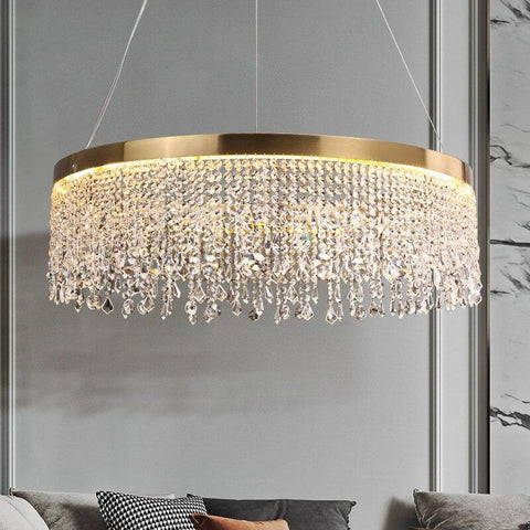 Modern Golden Luxury Tassel Crystal Chandelier - Galastellar Modern Golden Luxury Tassel Crystal Chandelier - Galastellar