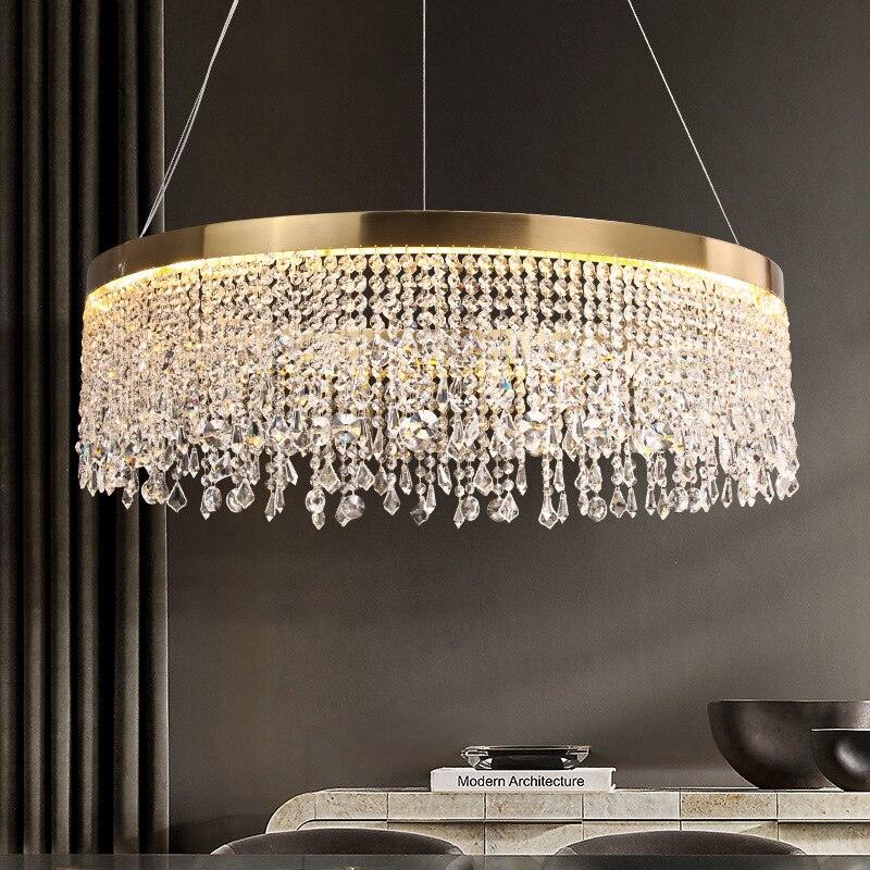 Modern Golden Luxury Tassel Crystal Chandelier - Galastellar