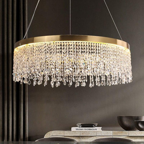 Modern Golden Luxury Tassel Crystal Chandelier - Galastellar Modern Golden Luxury Tassel Crystal Chandelier - Galastellar
