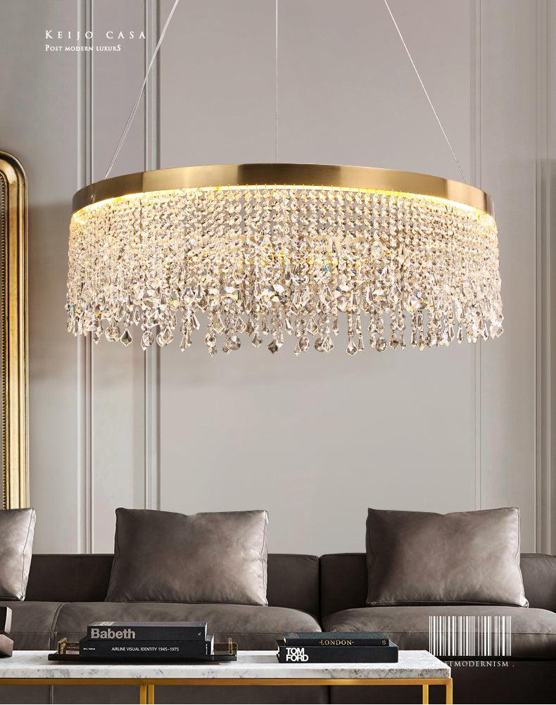 Modern Golden Luxury Tassel Crystal Chandelier - Galastellar