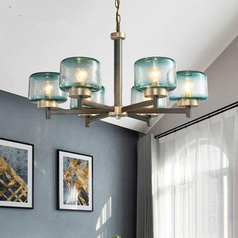 Modern Gradient Glass Shades LED Chandelier - Galastellar Modern Gradient Glass Shades LED Chandelier - Galastellar
