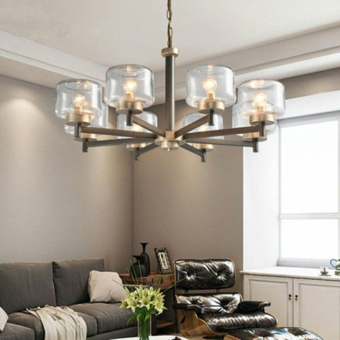 Modern Gradient Glass Shades LED Chandelier - Galastellar Modern Gradient Glass Shades LED Chandelier - Galastellar