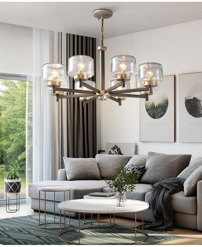 Modern Gradient Glass Shades LED Chandelier - Galastellar Modern Gradient Glass Shades LED Chandelier - Galastellar
