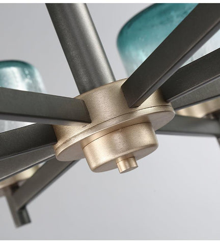 Modern Gradient Glass Shades LED Chandelier - Galastellar Modern Gradient Glass Shades LED Chandelier - Galastellar