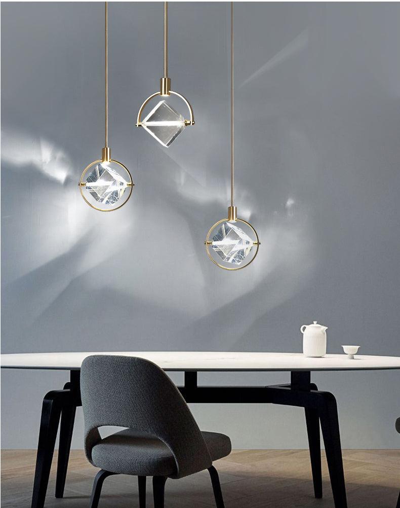 Modern LED Simple Crystal Pendant Lamp - Galastellar