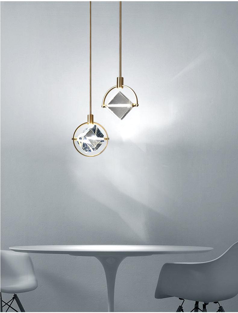 Modern LED Simple Crystal Pendant Lamp - Galastellar Modern LED Simple Crystal Pendant Lamp - Galastellar
